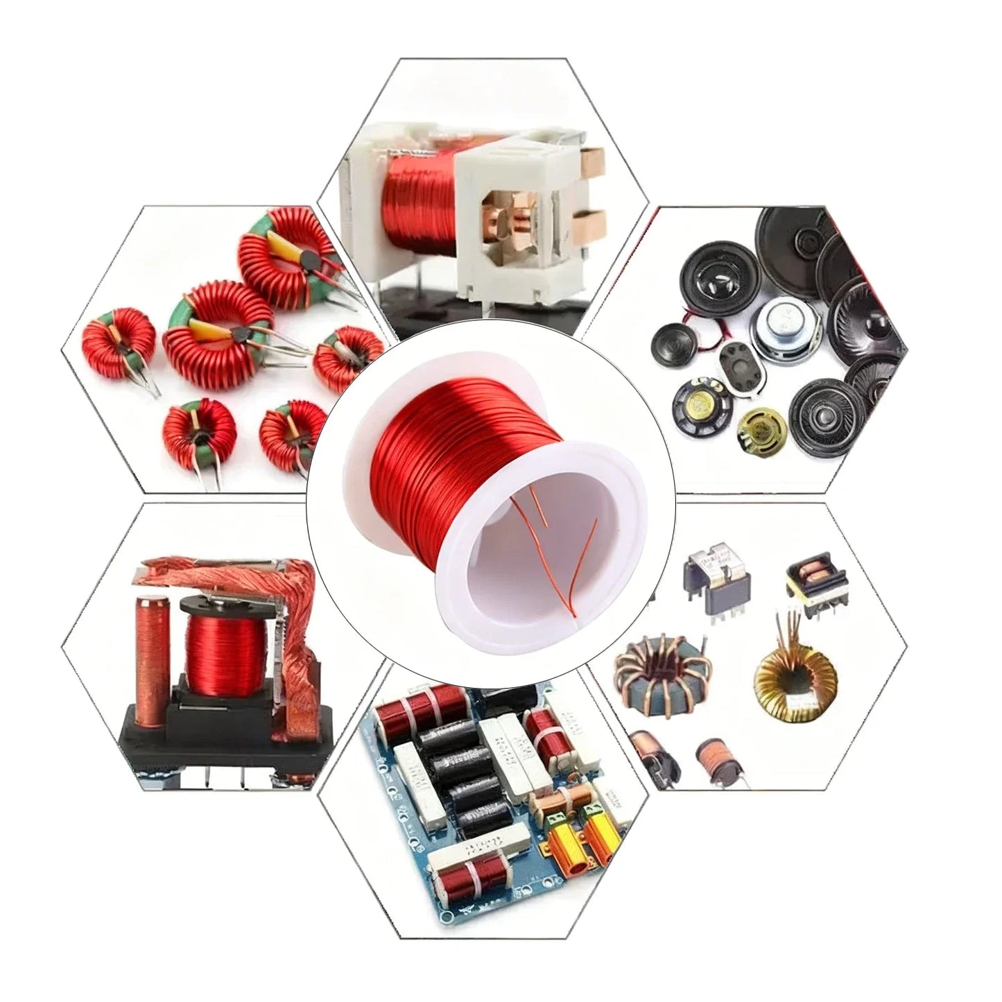1-5 Rolls Fine Enameled Coppers Wire 0.1-1.0mm, Red Magnet Wire for Precision Coils, Jewelry Beads, DIY Electronics