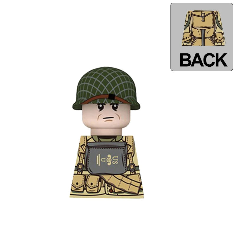 Military US Army Soviet Figures Soldiers MOC Building Blocks Medic Sniper Rifle Bunijon Hat Helmets Children's Toy Gift B145
