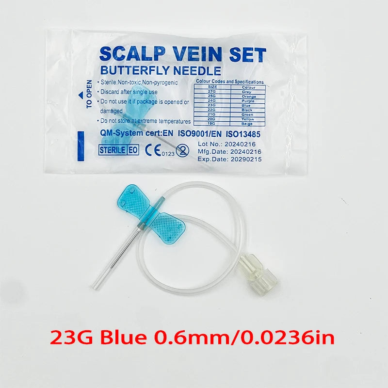100 PCS Disposable Screw-type Butterfly Infusion Needle Double-wing Infusion Needle for Pet Care Room Suitable for Cats and Dogs