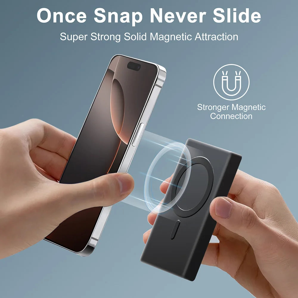 Magnetic Phone Vlog Selfie Monitor Screen, Wireless Back Camera Monitor for Live Streaming & Video Recording, iPhone & Android