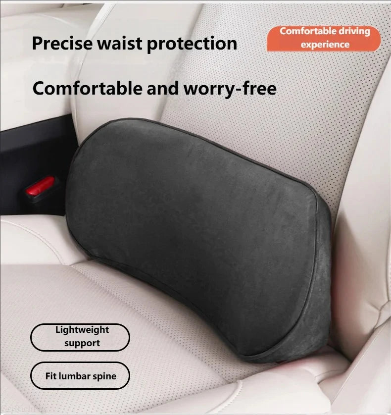 Car Memory Foam Lumbar Support Cushion Waist Pillow Backrest Seat Driver Travel Back Support Auto Interior Accessories Comfort