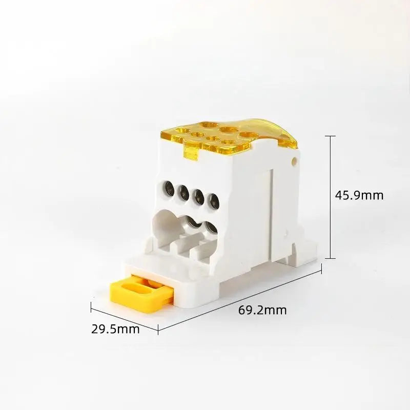 UKK Din Rail Terminal Block Power Distribution Box 80A‑400A One In Multiple Out Electrical Wire Connector Junction Box for Circu