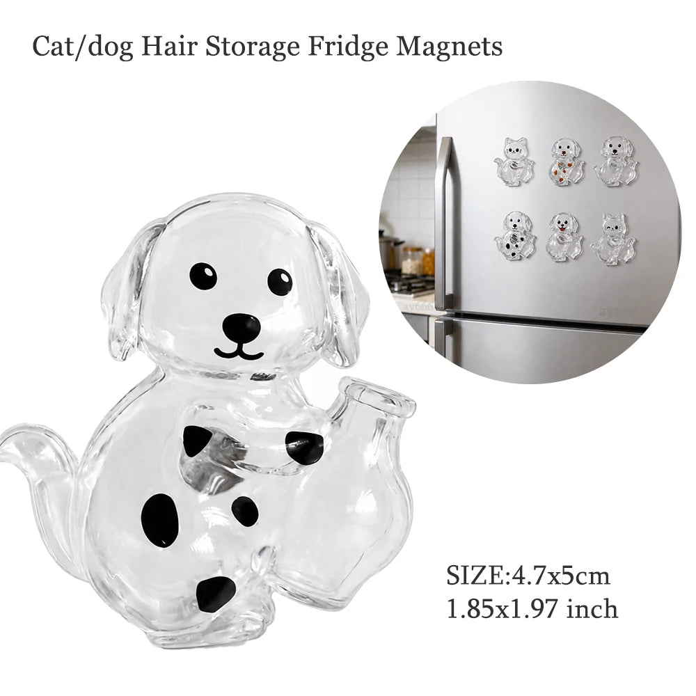 Adorable Dog Hair Storage Pendant Transparent Lovely Pet Hair Storage Box Keychain Handmade DIY Pet Souvenirs for Pet Lovers