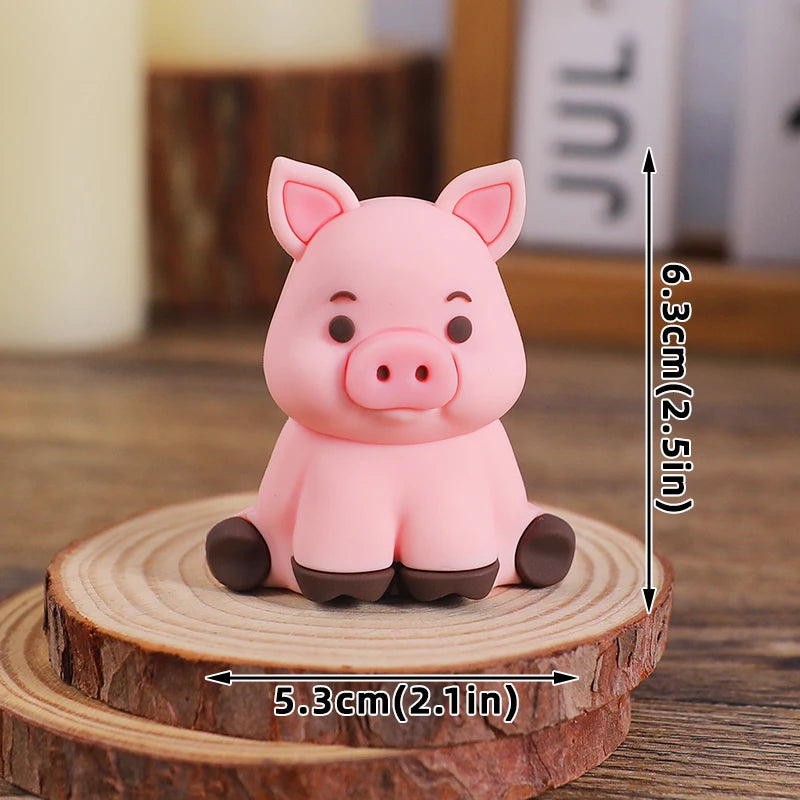 Farm Critters Cake Topper Yaks Ponies Sheep Piglets Chickens Farm Greenhouse Wooden House Boy Girl One Birthday Cake Decorations