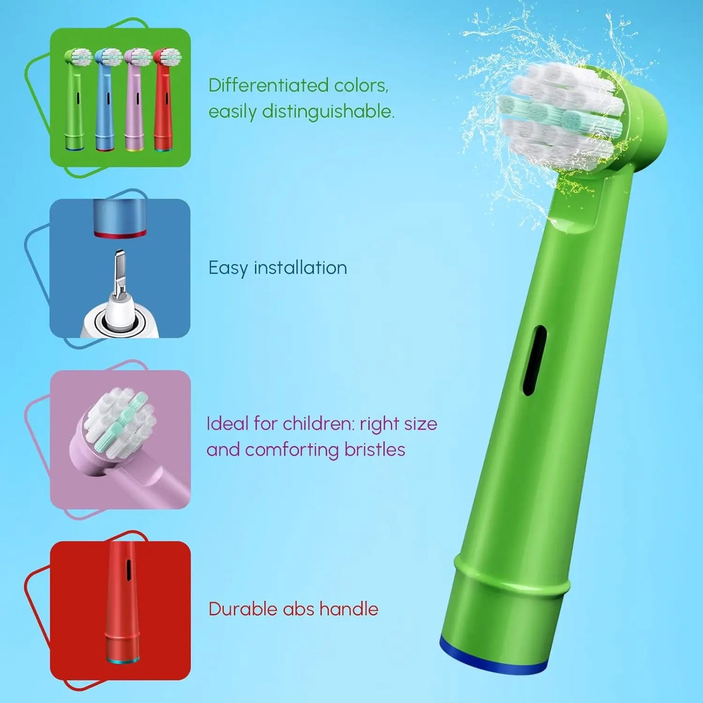 Electric Toothbrush Replacement Brush Heads for Oral Basic Cleaning B toothbrush nozzle BristlesD100 D25 D30 D32 4739 3709 3744