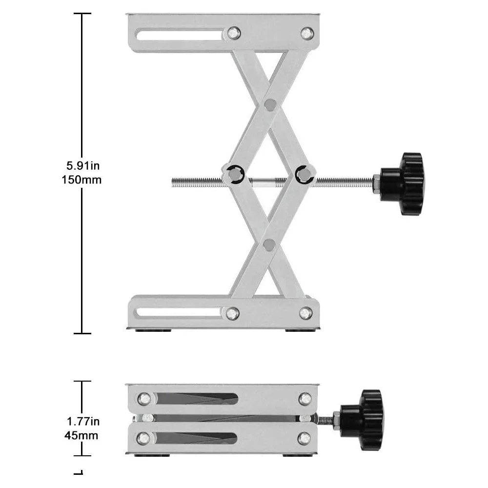 Lab Scissors Jack Stainless Steel Laboratory Support  Platform Lift Stand Table Expandable Height Platform Carpentry Tools