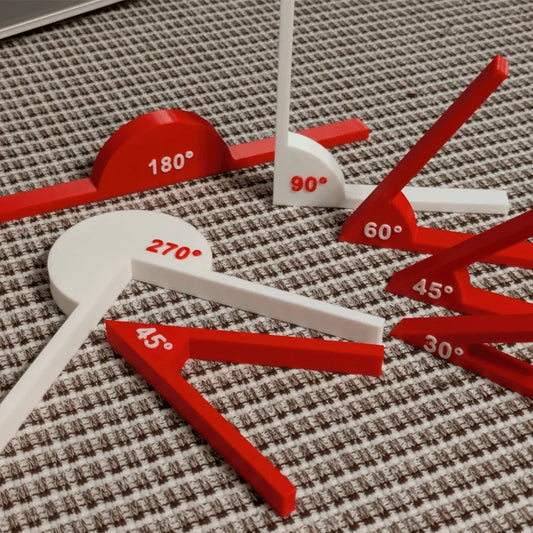 Math Teaching Aids, Angle Measurement Tools Geometric Angle Display Instruments Educational Learning Tools for Angle Recognition