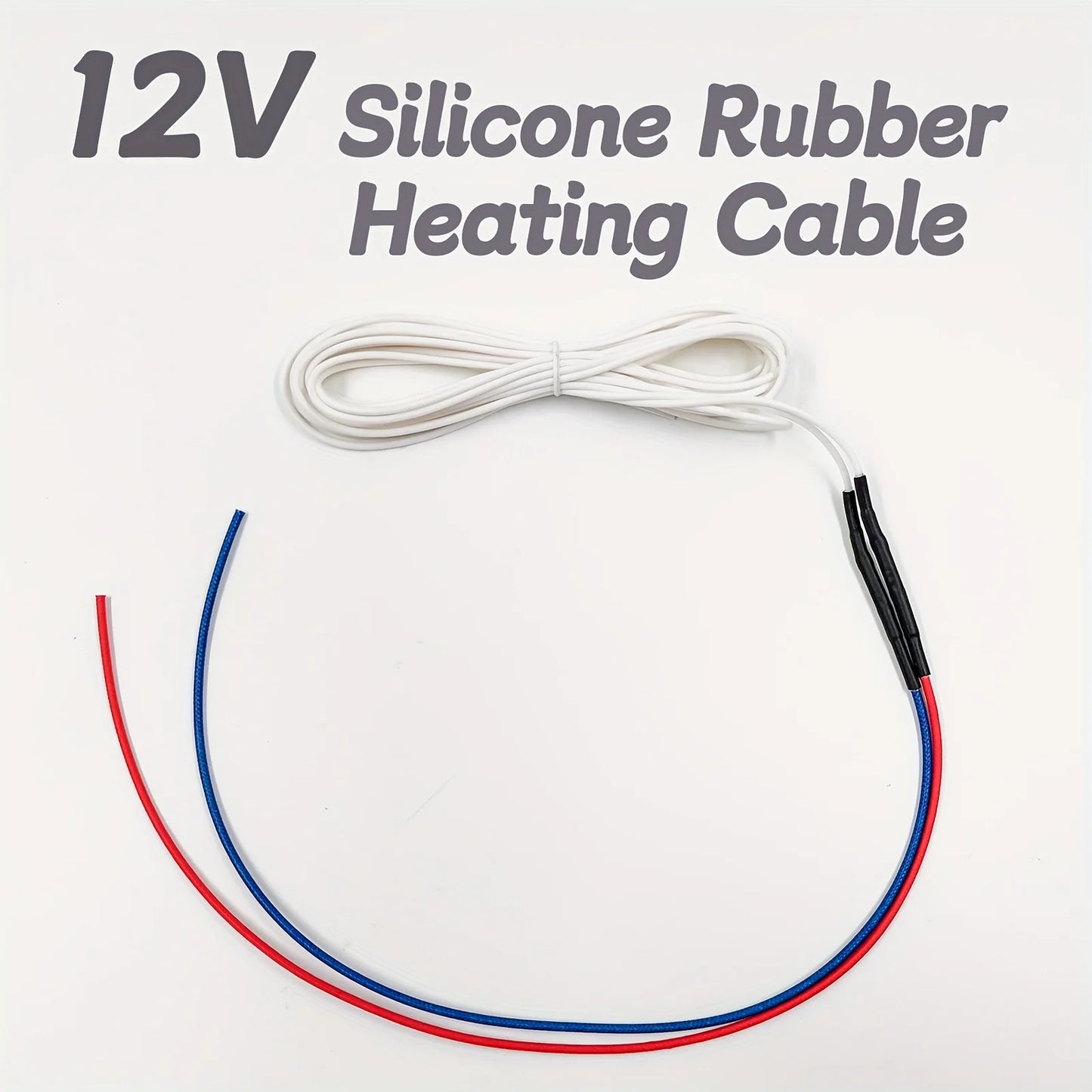 12V Silicone Rubber Low-voltage Heating Wire with Cold Wire Do Joint for Car Seats/Electric Blankets/Heating Pads/Floor Mat