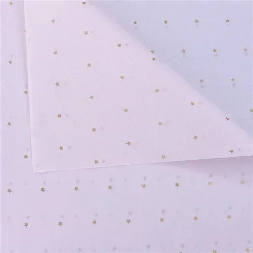 10 Sheets/lot 50*70 Cm Gift Wrapping Paper DIY Handmade Craft Star Love Dot Pattern Tissue Paper  Floral Packaging Material