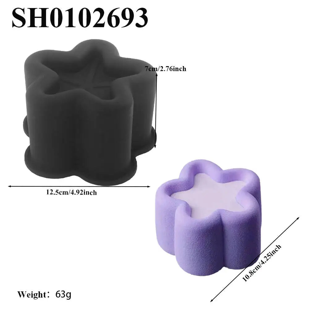Heart Shaped Cylindrical Square Texture French Mousse Cake Mould Silicone Soap Mold Jelly Pudding Dessert Tools Kitchen Bakeware