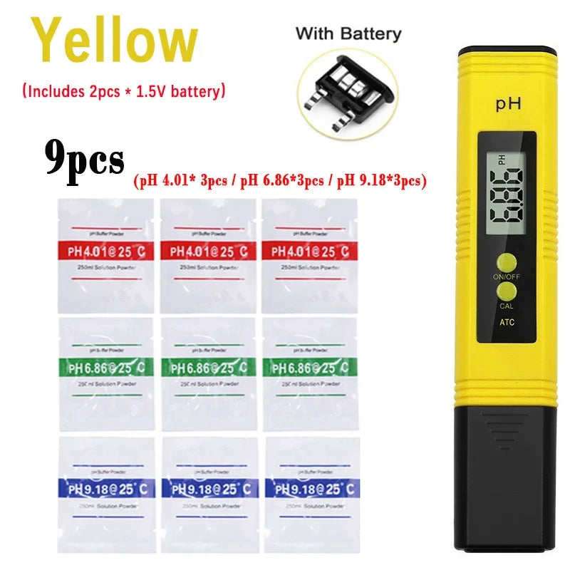 0.01 PH High Precision Water Quality Tester Digital LCD PH Meter Measuring Range PH Test Pen Suitable for Swimming Pool Aquarium