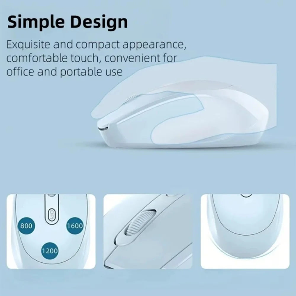 Ergonomic Wireless Mouse, Bluetooth-compatible with 2.4GHz Dual Mode Computer Mouse, with USB receiver, For Laptop PC Notebook