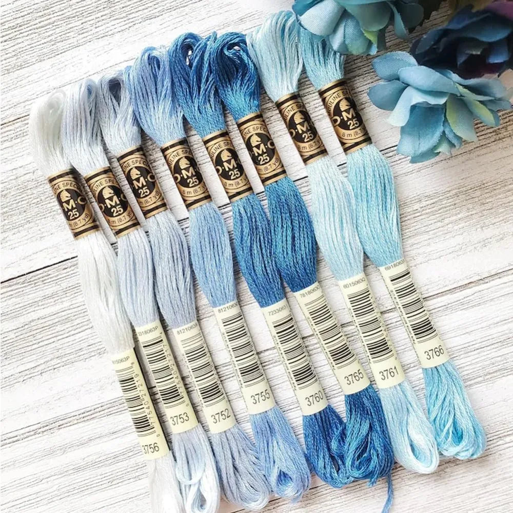 12 Skeins 105 Yards Embroidery Floss Cross Stitch Threads 6 Ply Variegated Macaroon Friendship Bracelet String Floss Threads