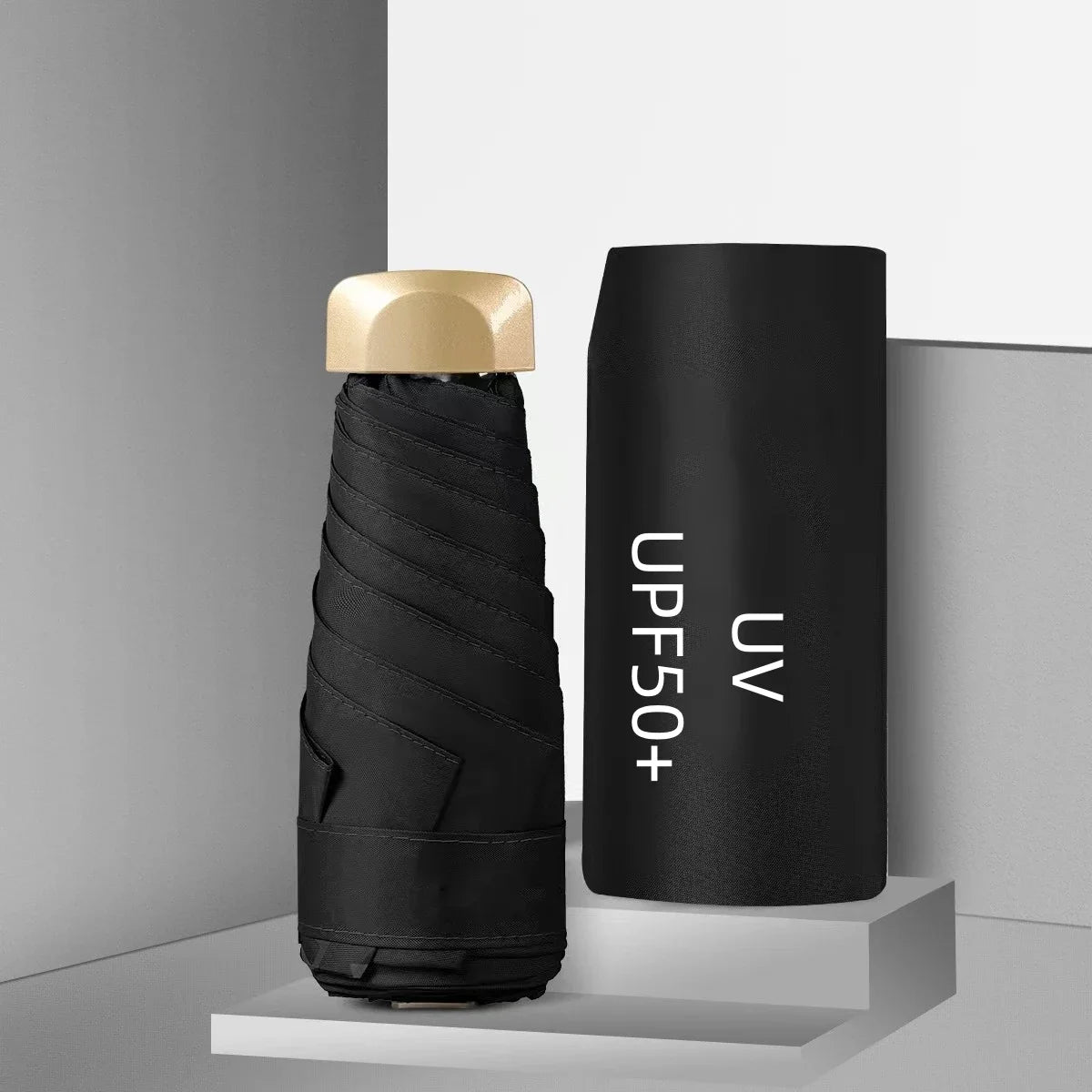 Umbrella for Both Sunny Rainy Days Off Mini Portable UV Protection Folding Sun Rain Shield Compact Capsule UPF50+Travel Umbrella