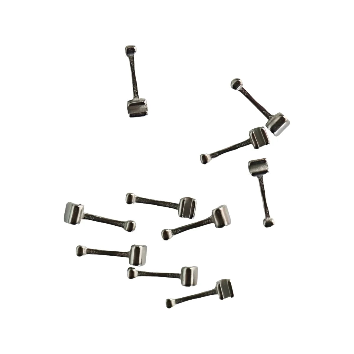 10Pcs/Pack Dental Crimpable Hooks Cross Tube Long Short Right/Left Stainless Steel Multi-function Durable Easy Use Ortho Tools