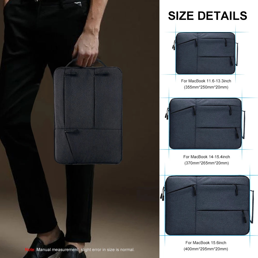 Laptop Sleeve Handbag Case 12 13 14 15 16 Inch for Macbook Pro 15.4 15.6 Air Waterproof Notebook Cover Lenovo ASUS Huawei Dell