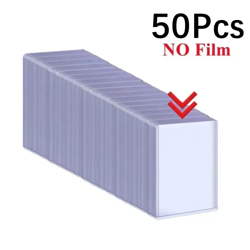 1/25/50 transparent Korean Kpop card sleeves with protective film, transparent card sleeves for idol photos, game card sleeves