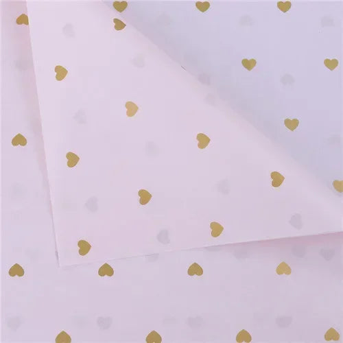 10 Sheets/lot 50*70 Cm Gift Wrapping Paper DIY Handmade Craft Star Love Dot Pattern Tissue Paper  Floral Packaging Material