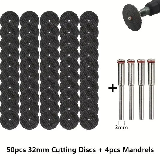 32mm Abrasive Cutting Discs with Mandrels: Grinding Wheels for  Accesories & Metal Cutting Rotary Tool Saw Blade