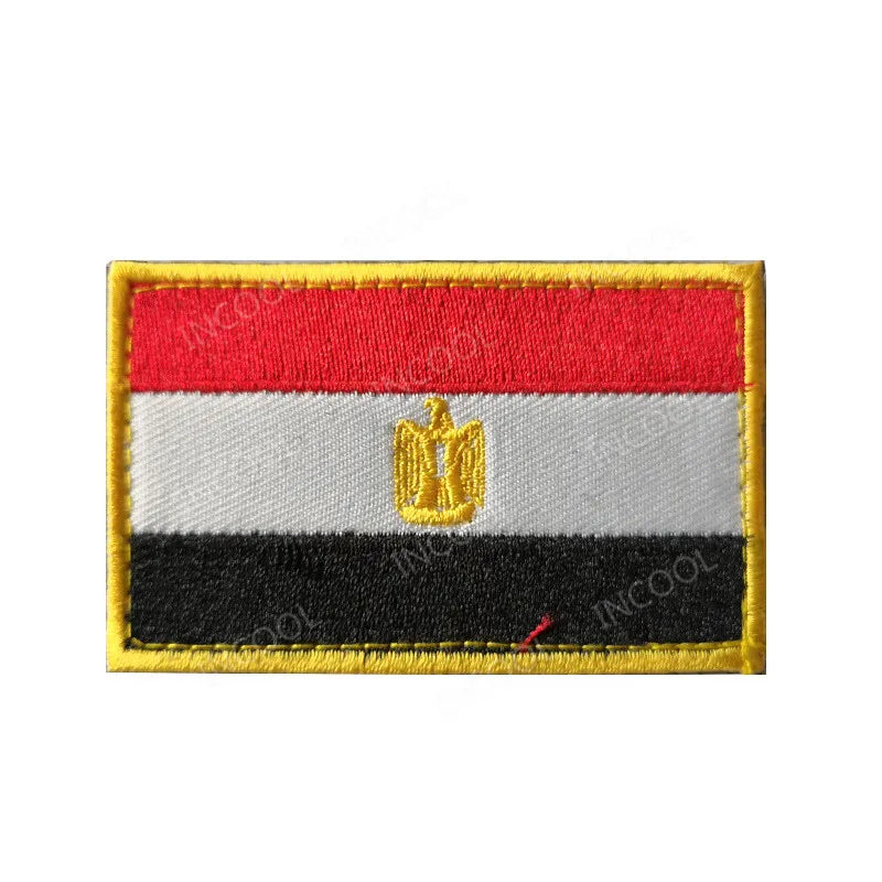 South Africa Egypt Kenya Algeria Nigeria Angola Ghana Morocco Senegal Algeria Flag Embroidered Patches Appliqued Patch For Cap
