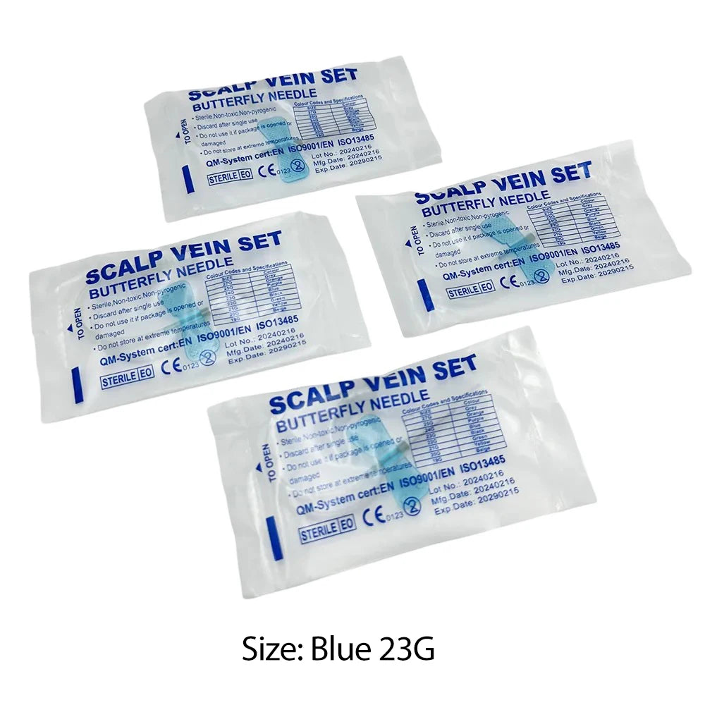 100PCS Disposable Double Wing Butterfly Infusion Needles for Cat Dog Pet Care - Animal Injection Needles
