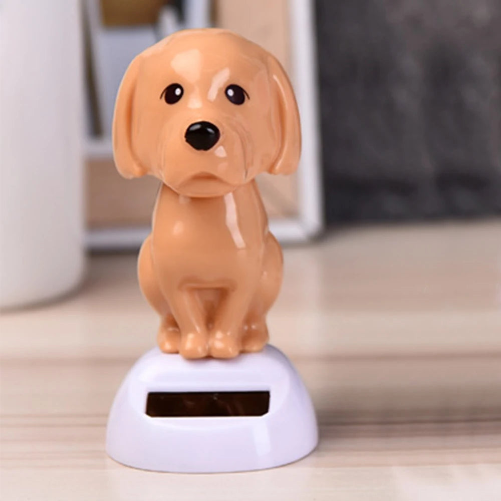 Car Decoration Solar Energy Decoration Shaking Head Doll Dog Cartoon Shape Decoration Gift