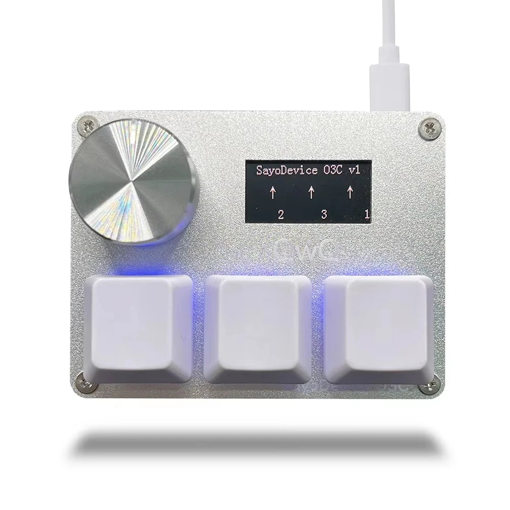 SayoDevice Rapid Trigger Magnetic Switches RGB Music Game Keyboard Volume Knob For O3C DJMAX SDVX Geometry Dash Office Keyboard