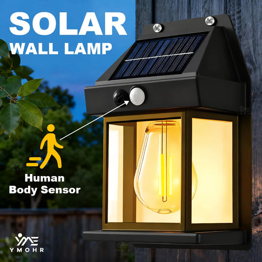 New Garden Solar Lamps Sunlight Charging Motion Sensor Light Home Decoration Camping Lights 3 Modes Villa Garden Night Light
