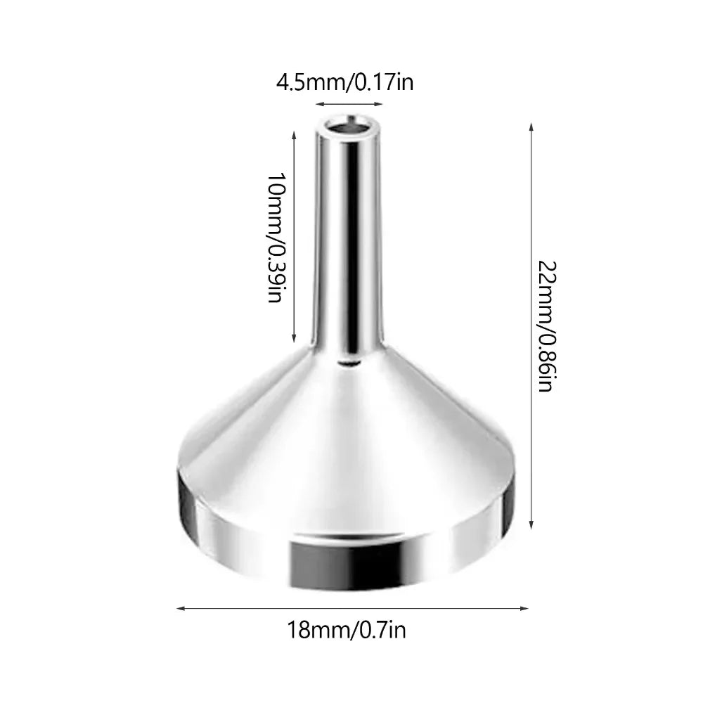 1/5/10Pcs/set Mini Small Funnel Aluminum Alloy Perfume Dispenser Liquid Dispensing Tool Toner Makeup Water Dispensing Tool
