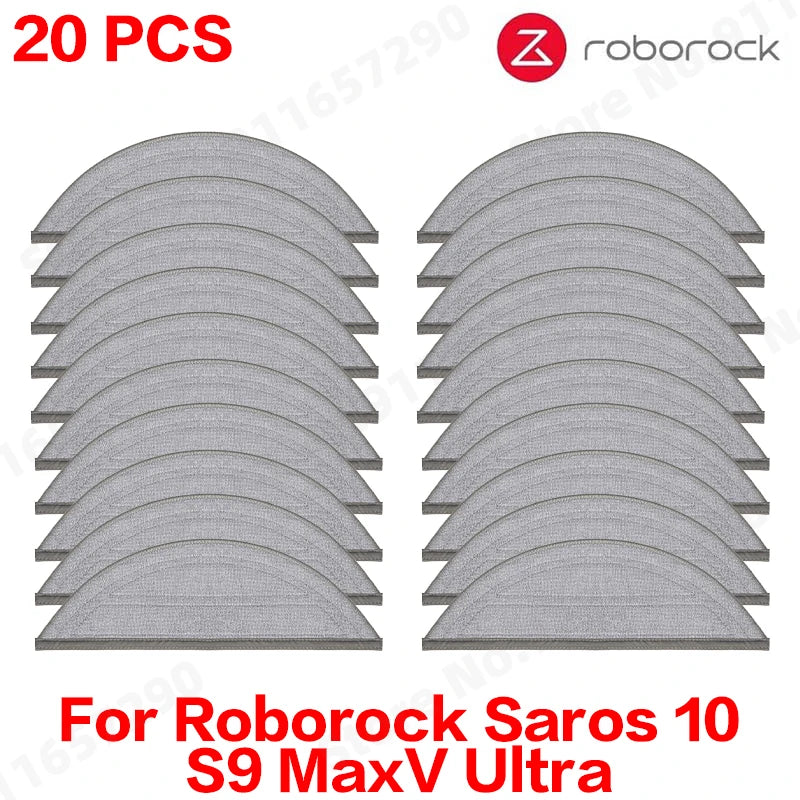 Replacement Parts Compatible for Roborock Saros 10 / S9 MaxV Ultra Main Roller Side Brush HEPA Filter Mop Cloth Dust Bag