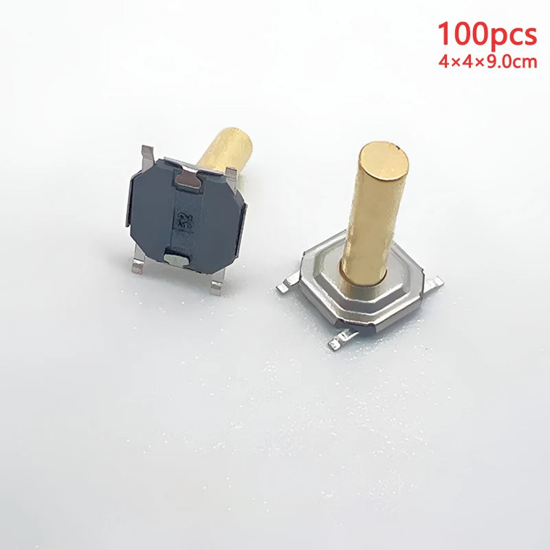 100pcs Tactile Switches 5.2x5.2 Smd Push Button 4*4*1.5mm/1.6/1.7/1.8/1.9/2/2.5/3/3.5/4/4.5/5/6/7/8/9 12V Copper Head Self-reset