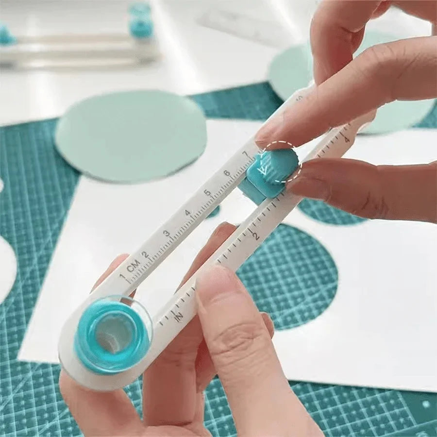 360-degree handmade compass knife, precise binder-making tool, suitable for school and office supplies, handmade craft items
