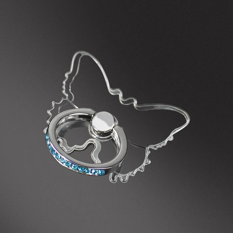 Transparent Cell Phone Ring Holder Stand 360° Degree Rotation Clear Finger Grip Kickstand Compatible iPhones or Phone Case