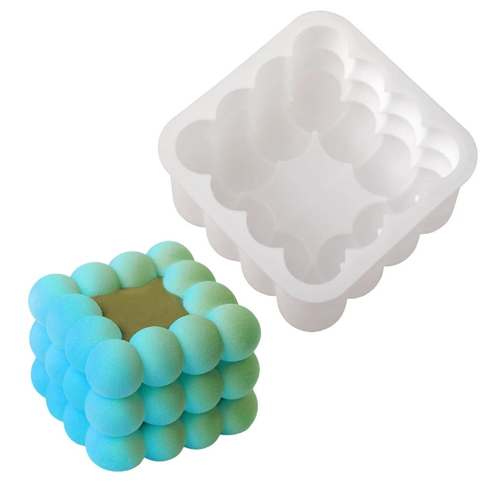 Heart Shaped Cylindrical Square Texture French Mousse Cake Mould Silicone Soap Mold Jelly Pudding Dessert Tools Kitchen Bakeware