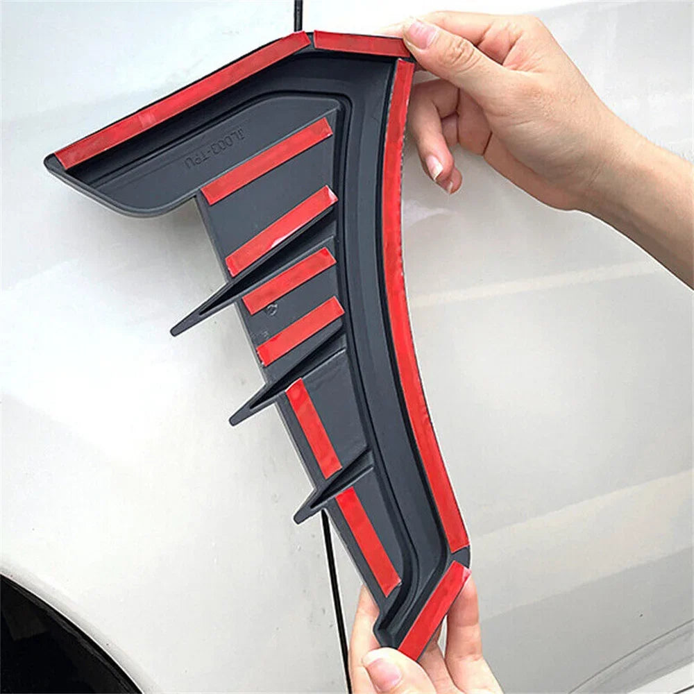 Car Styling Exterior Accessories 1 Pair Universal Carbon Black Car Fender Side Vents Air Flow Intake Hole Grille Sticker Cover