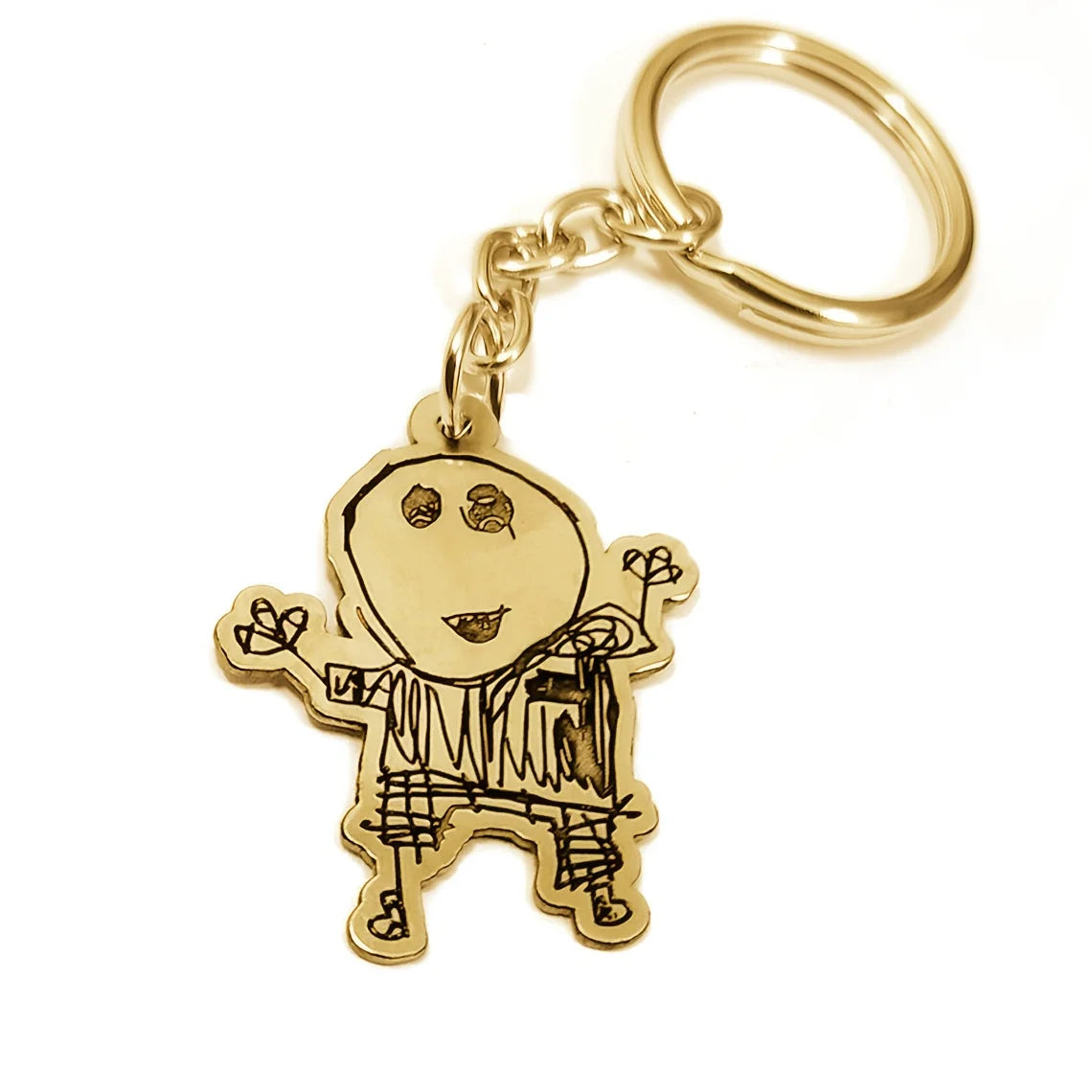 Personalized Custom Engraved Stainless Steel Keychain | Hand-Drawn Art, Photos, Cartoons, Anime, Celebrity and Family Image Engraving | Unique Souvenir Gifts