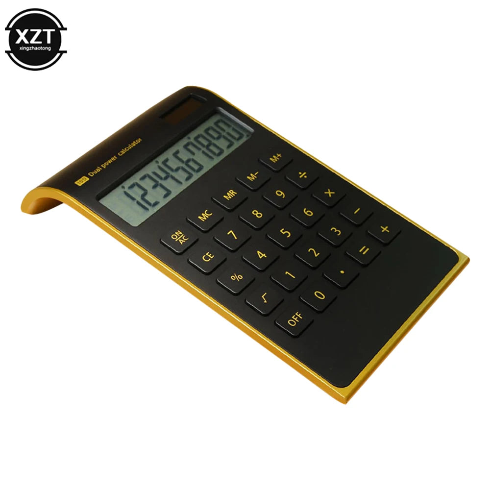 Creative Slim 10 digit Solar Energy Calculator  Portable mini Calculator Solar Energy Crystal Keyboard Dual Power Supply