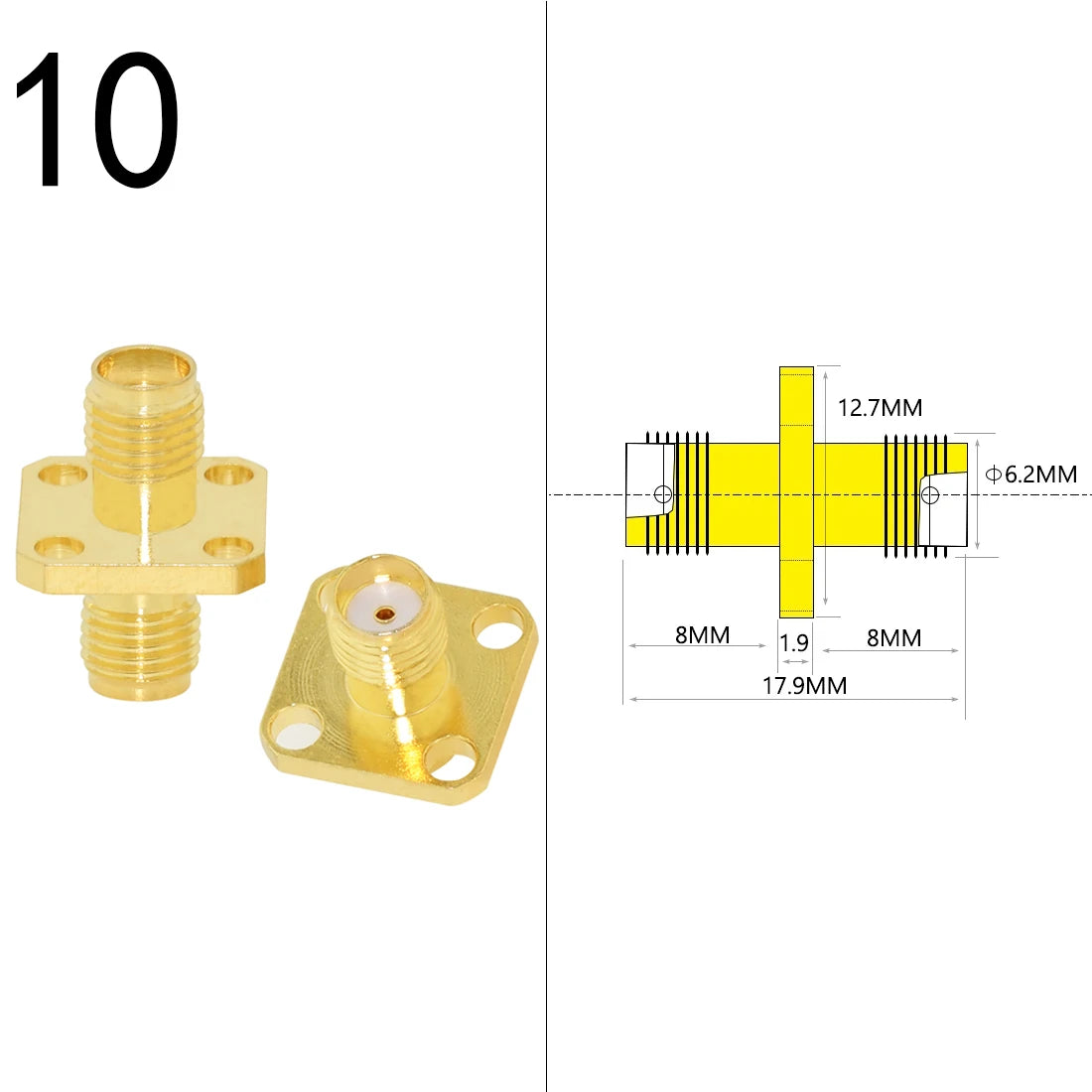 1PC SMA Male/ Female RF Coax Connector Panel Mount Flange Chassis Solder Post Wire Terminal Adapter Goldplated Wholesale Price