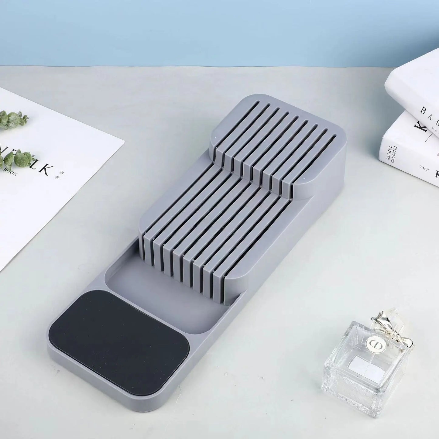 Kitchen Drain Tool Storage Rack Partition Plastic Box Cutlery Storage Tray Block Rack Knife Block Set home Kitchen Accessories