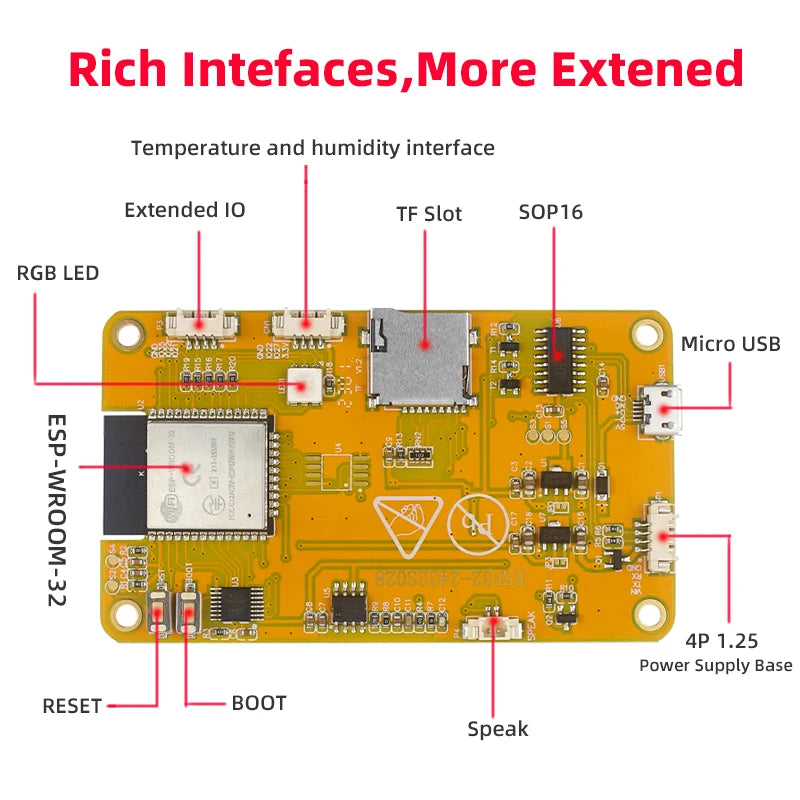 ESP32 MCU 2.8 Inch Smart Display for Arduino LVGL WIFI Bluetooth Touch  240*320 Screen LCD TFT Module with Free Tutorials