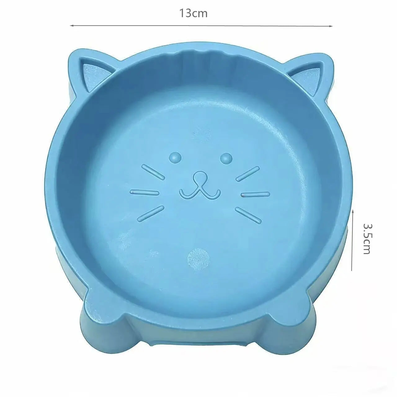 cat ear pet bowl elevated double bowls non-slip feeder dog cat food water bowl eco-friendly durable