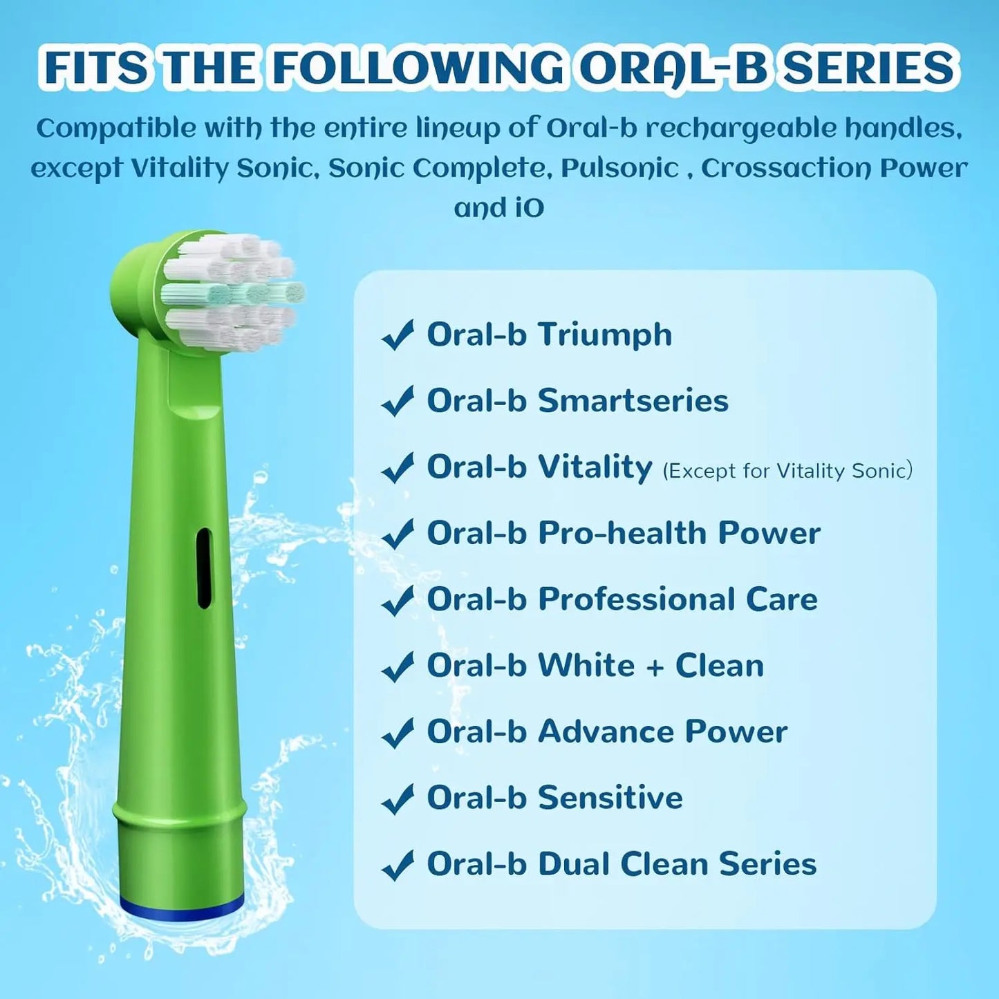 Electric Toothbrush Replacement Brush Heads for Oral Basic Cleaning B toothbrush nozzle BristlesD100 D25 D30 D32 4739 3709 3744
