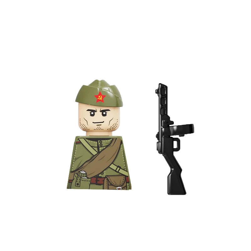 Military US Army Soviet Figures Soldiers MOC Building Blocks Medic Sniper Rifle Bunijon Hat Helmets Children's Toy Gift B145