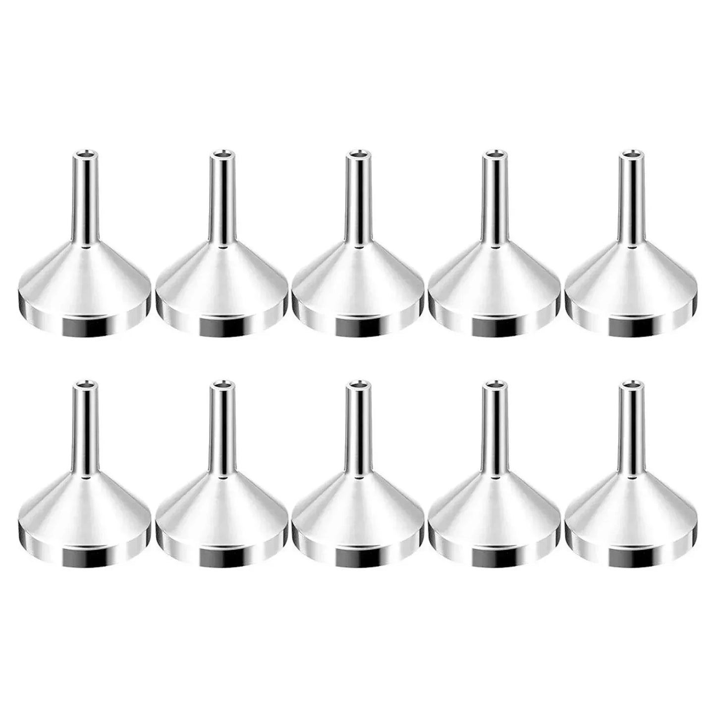 1/5/10Pcs/set Mini Small Funnel Aluminum Alloy Perfume Dispenser Liquid Dispensing Tool Toner Makeup Water Dispensing Tool