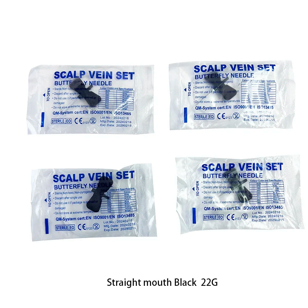 50 Pieces/Disposable Straight Mouth Butterfly Infusion Needle Double Wing Infusion Needle Pet Care Room Animal