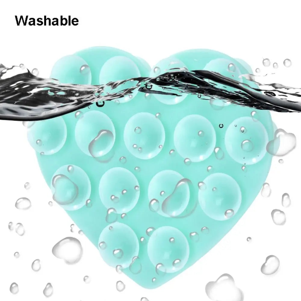 Silicone Sucker Mobile Phone Fixed Pad Hand-Free Heart-shape Suction Cup Bracket Strong Adsorption Phone Accessories