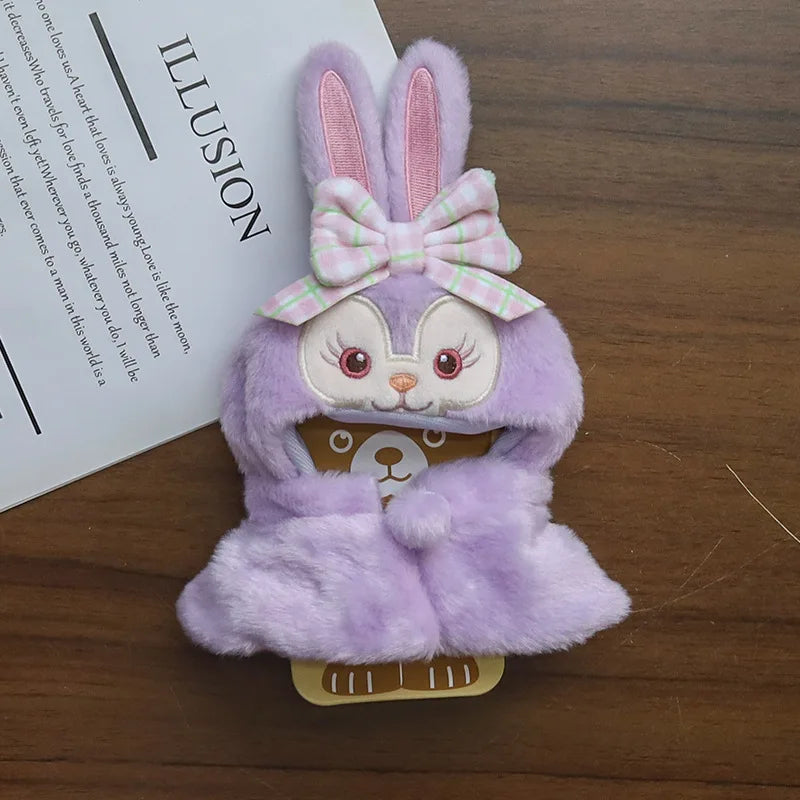New Hot Labubu Cape Skirt Suit Sitting Party Labubu Hello Kitty Clothes The Monsters Vinyl Dolls Outfit Clothing Hat Accessories