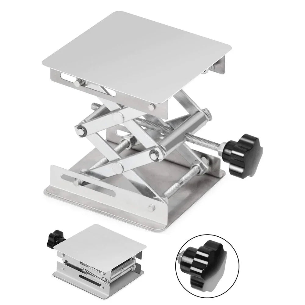 Lab Scissors Jack Stainless Steel Laboratory Support  Platform Lift Stand Table Expandable Height Platform Carpentry Tools