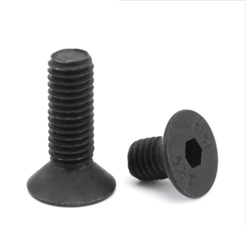 5pcs-100pcs Din7991 M1.6 M2 M2.5 M3 M4 M5 M6 M8 Stainless Steel 304  G10.9 Black Flat Hex Hexagon Countersunk Allen Head  Screw