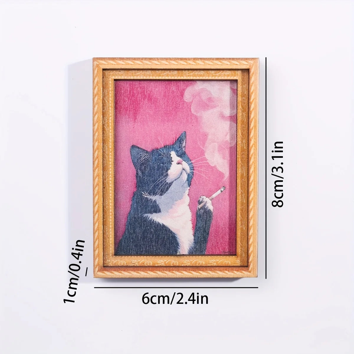 1pc Cute cat refrigerator magnet - Adorable black and white cat design, perfect for home and office decoration
